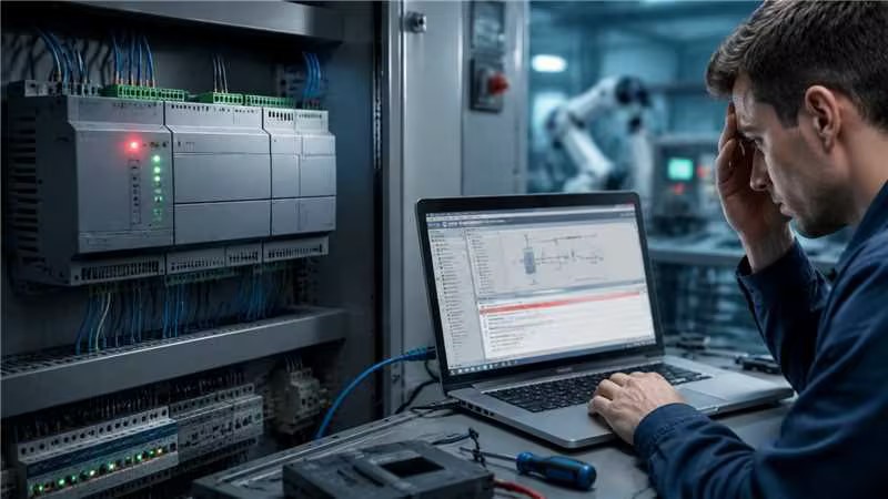 Siemens S7-1200 CPU 1214C MAINT LED troubleshooting with TIA Portal V19 PLC diagnostics